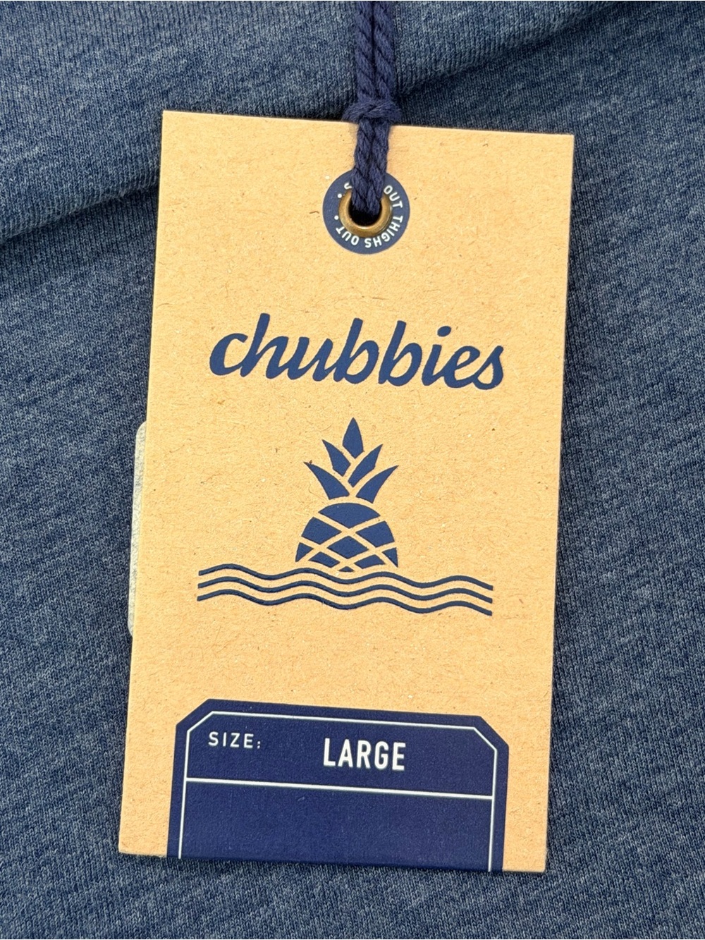 Chubbies Tee Shirt Mens Large Blue Pink Short Sleeve Crew Pocket NWT - Picture 4 of 6